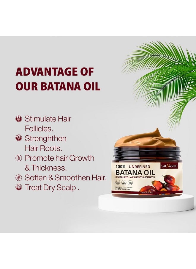 Generic Batana Oil for Hair Growth,100 Percent Natural, Pure, Unrefined, Repair Damaged Hair, Prevent Hair Loss & Boost Thickness for Men & Women, 4.05 Ounce.