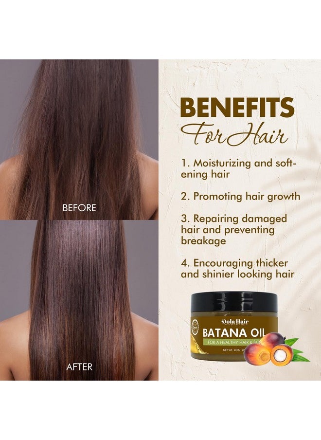 Batana Oil for Hair Growth Organics 100% Natural Pure Batana Hair Oil Batana Oil Nourishes Damaged Hair raw Batana Butter Prevent Hair Loss Natural Hair Growth Oil and Conditioner