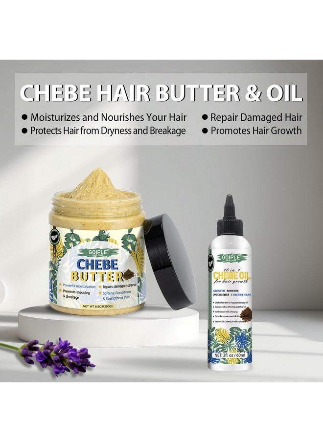 Chebe Hair Growth Oil and Butter for Deep Moisturization - All Hair Types, Men and Women