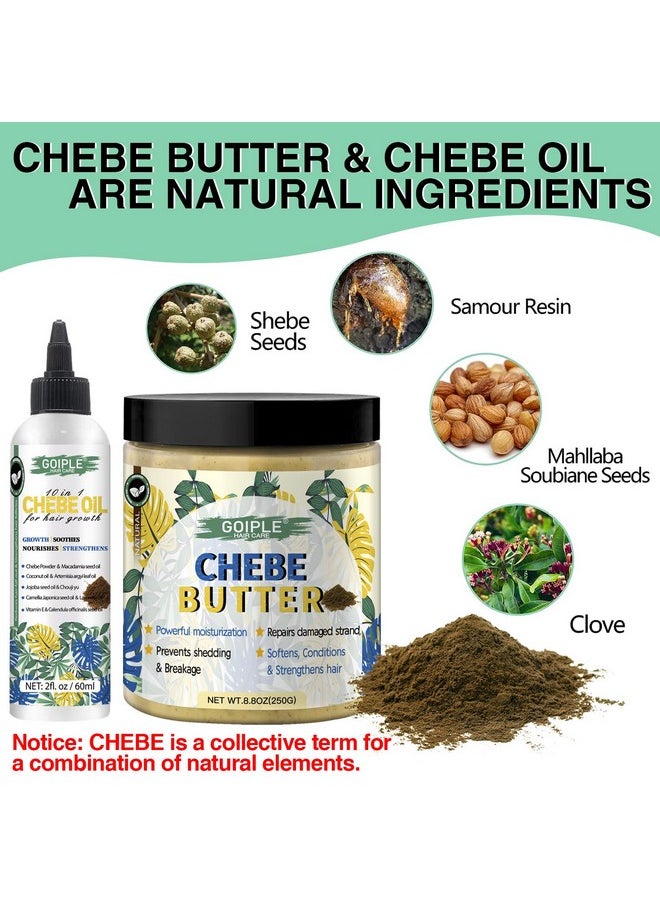 Chebe Hair Growth Oil and Butter for Deep Moisturization - All Hair Types, Men and Women