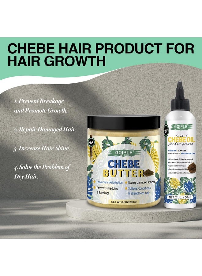 Chebe Hair Growth Oil and Butter for Deep Moisturization - All Hair Types, Men and Women