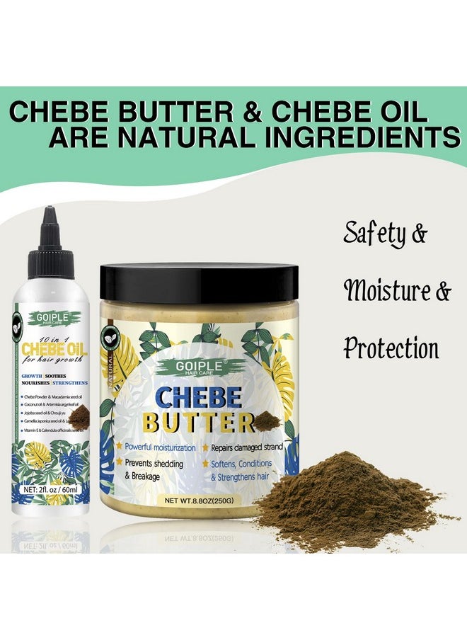 Chebe Hair Growth Oil and Butter for Deep Moisturization - All Hair Types, Men and Women