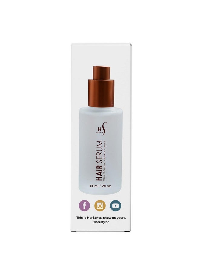 HerStyler Hair Repair Serum - Argan Oil Hair Serum for Frizz Control, Shine and Straightening - Serum for Hair with Vitamin E and Aloe Vera - 2 Fl. Oz. / 60 Ml