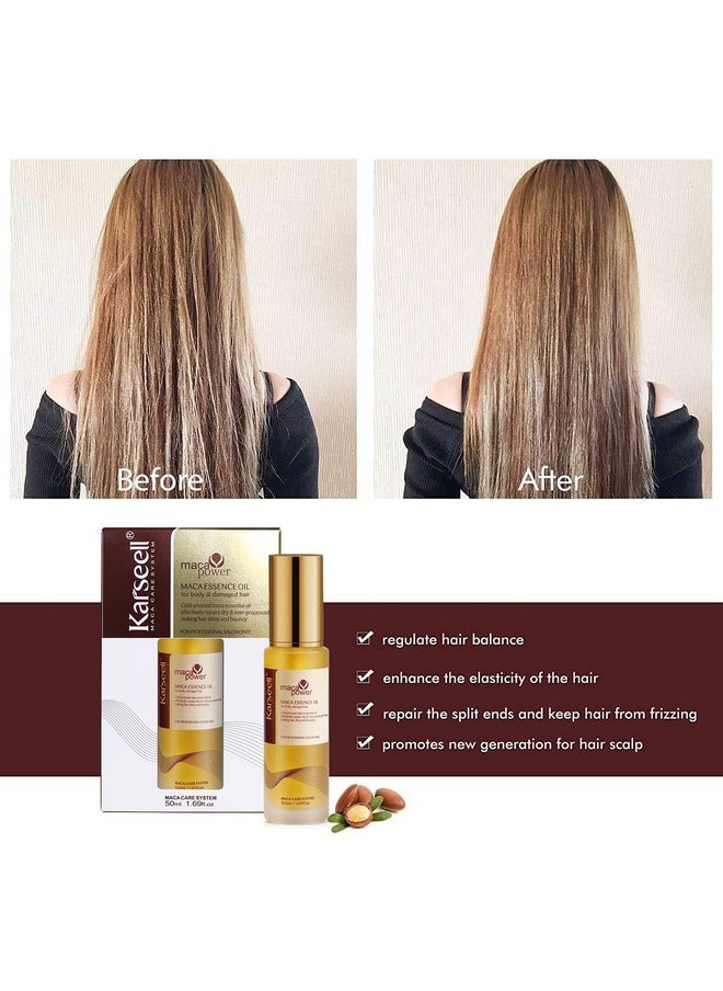 Karseell Moroccan Argan Oil for Hair Healing Cold Pressed Weightless Argan Oil Hair Serum for Dry Damaged Hair 50ml