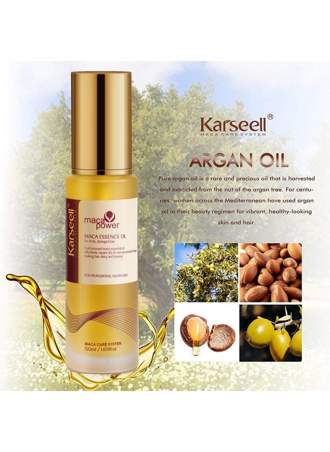 Karseell Moroccan Argan Oil for Hair Healing Cold Pressed Weightless Argan Oil Hair Serum for Dry Damaged Hair 50ml