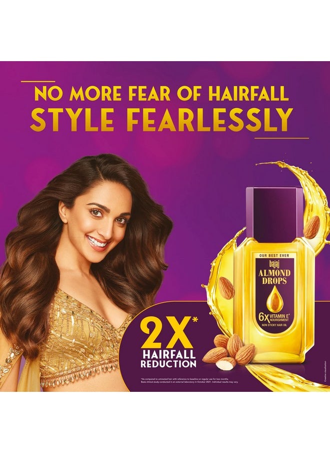 Almond Drops Hair Oil, 650Ml, Hair Oil, 6X Vitamin E, Almond Oil, Light And Non-Sticky, Hair Fall Control