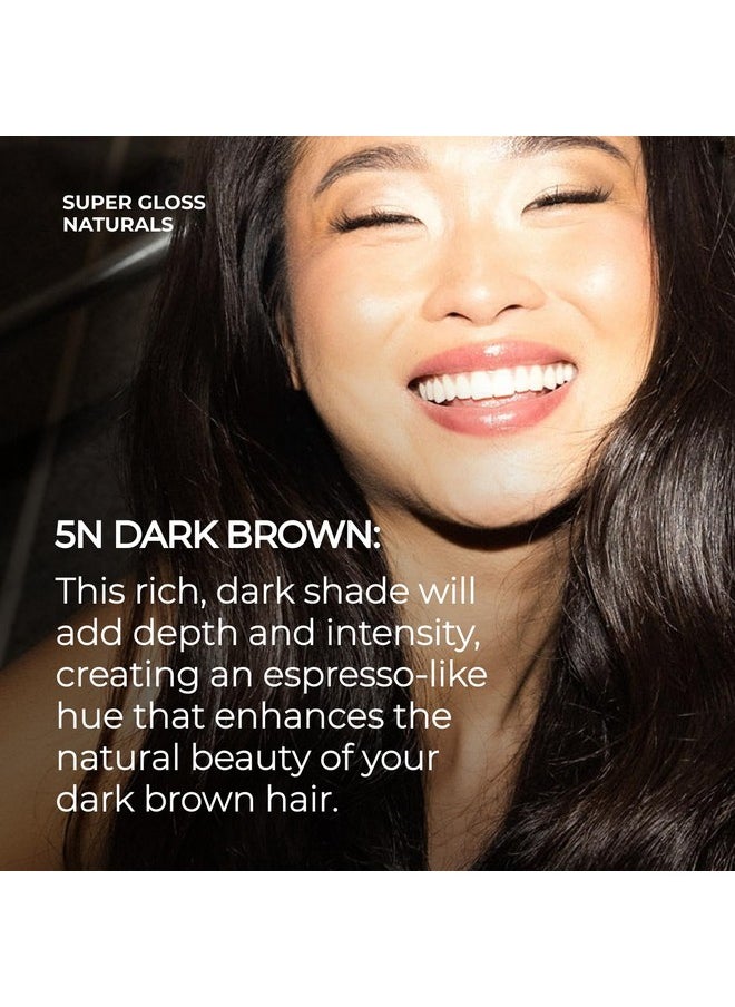 XMONDO Color Dark Brown Color Depositing Mask & Semi-Permanent Hair Dye Super Gloss | Infused with Bond Boosters for Nourishment, Revitalize & Repair, Vegan Formula, 8 Fl Oz 1-Pack