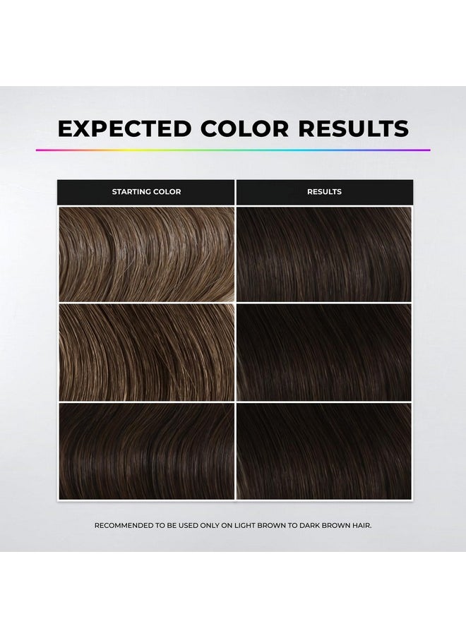 XMONDO Color Dark Brown Color Depositing Mask & Semi-Permanent Hair Dye Super Gloss | Infused with Bond Boosters for Nourishment, Revitalize & Repair, Vegan Formula, 8 Fl Oz 1-Pack