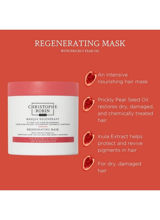 Christophe Robin Regenerating Mask with Prickly Pear Seed Oil for Dry, Damaged and Chemically Treated Hair 8.4 fl. oz