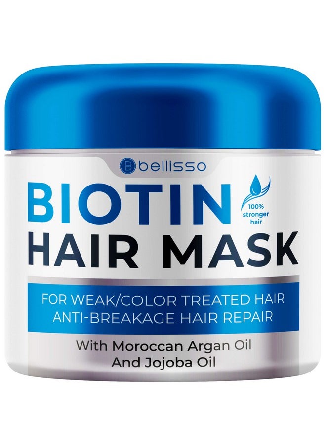 Biotin Hair Mask - Volume Boost and Deep Conditioner for Dry, Damaged Hair - Hydrating Repair Treatment for Women and Men - Moisture Conditioning for Curly Hair and Split Ends - Sulfate Paraben Free