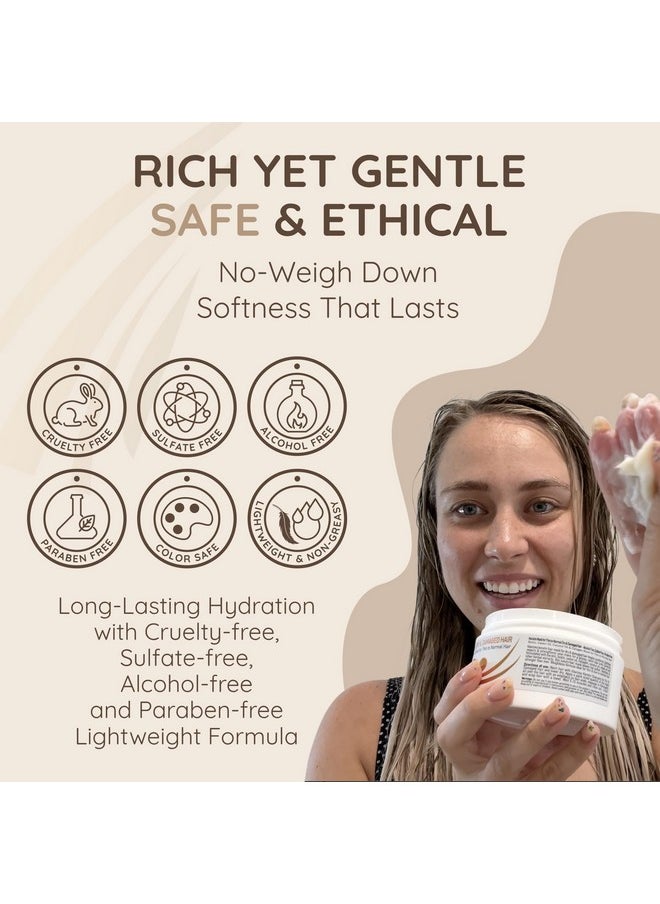 Vitamins Keratin Hair Mask Deep Conditioner - Biotin Collagen Protein & Castor Oil Repair for Dry Damaged or Color Treated Hair - Conditioning Treatment for Curly or Straight Thin Fine Hair