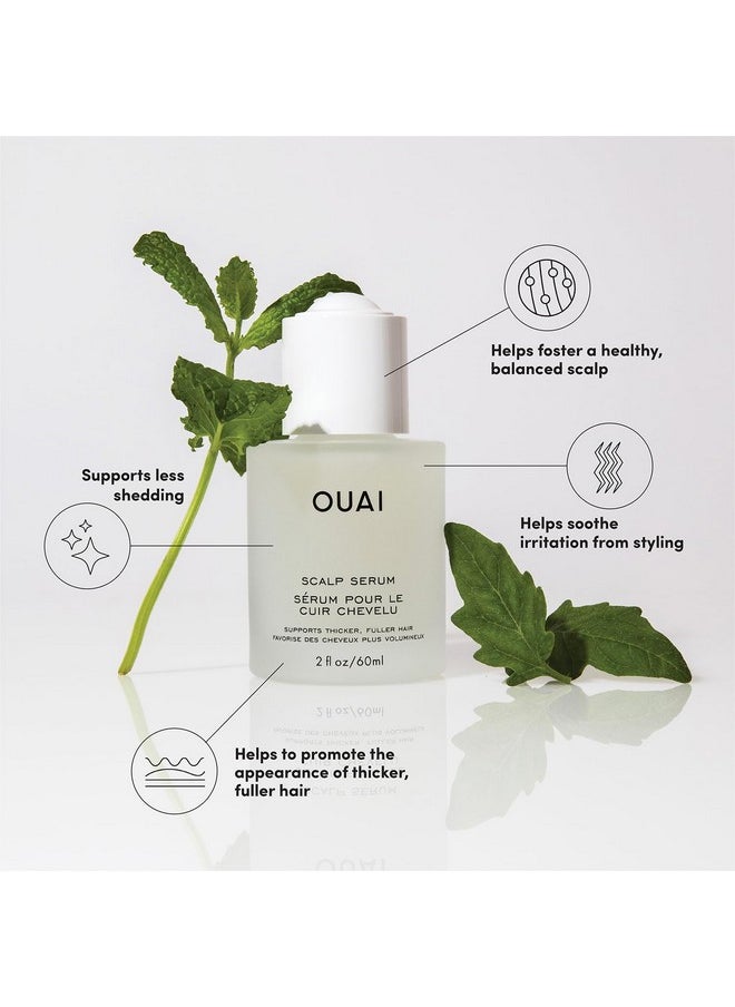 OUAI Scalp Serum - Balancing and Hydrating Serum with Red Clover Extract, Siberian Ginseng and Peptides for Thicker and Fuller-Looking Hair - Paraben, Phthalate and Sulfate Free Scalp Care (2 Fl Oz)