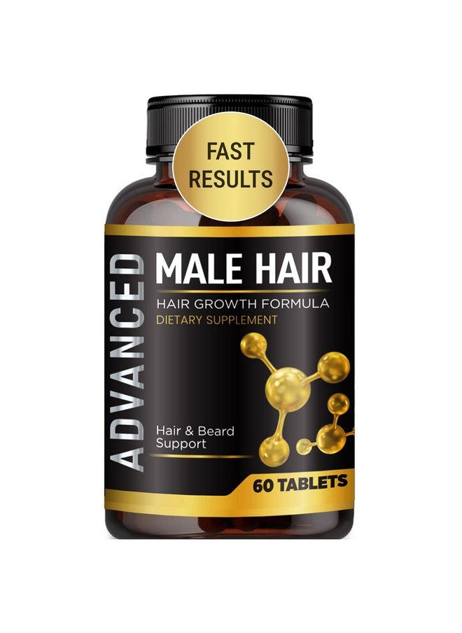 Hair Growth Vitamins For Men-Anti Hair Loss Support Vitamins Pills & Dht Blocker For Men.Regrow Hair & Beard Growth Supplement For Thicker Fuller & Stronger Hair. Support Thinning Hair With Biotin.