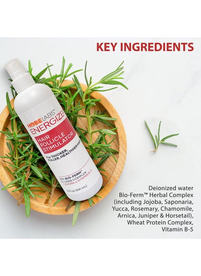 Hobe Labs Energizer Hair Follicle Stimulator with Jojoba and Vitamin B-5 for Thicker, Fuller Hair, 12 oz