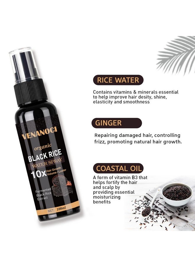 Venanoci Hair Growth Serum, Rice Water Spray for Women & Men Treatment For Hair Loss, Damaged Dry Hair, Hair Regrowth for Thicker Longer Fuller Hair with Castor oil Ginger