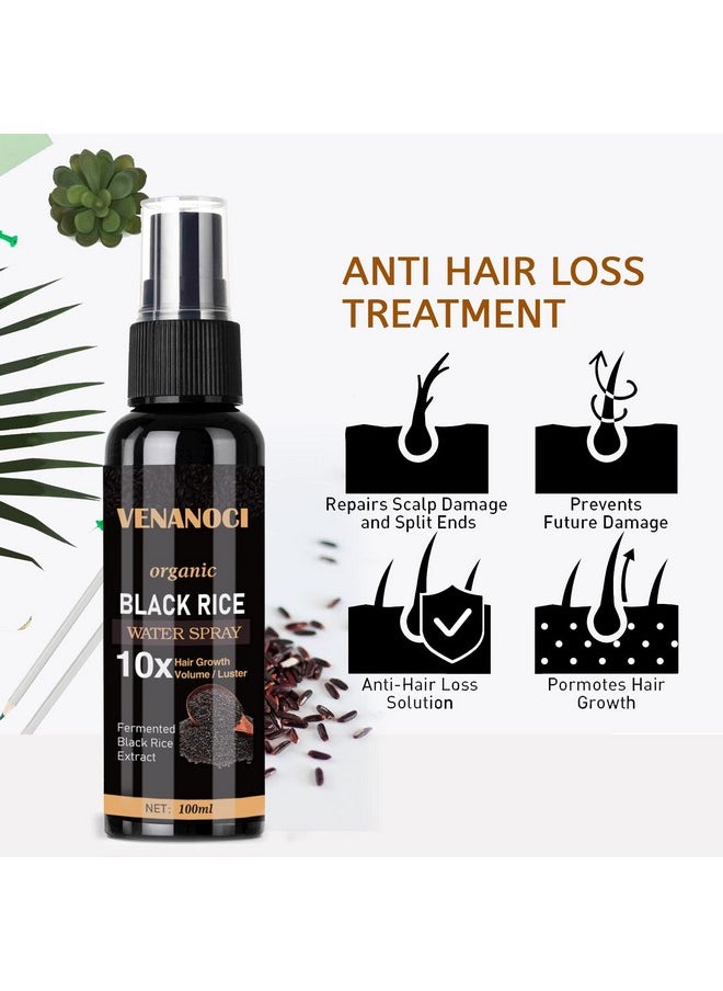 Venanoci Hair Growth Serum, Rice Water Spray for Women & Men Treatment For Hair Loss, Damaged Dry Hair, Hair Regrowth for Thicker Longer Fuller Hair with Castor oil Ginger