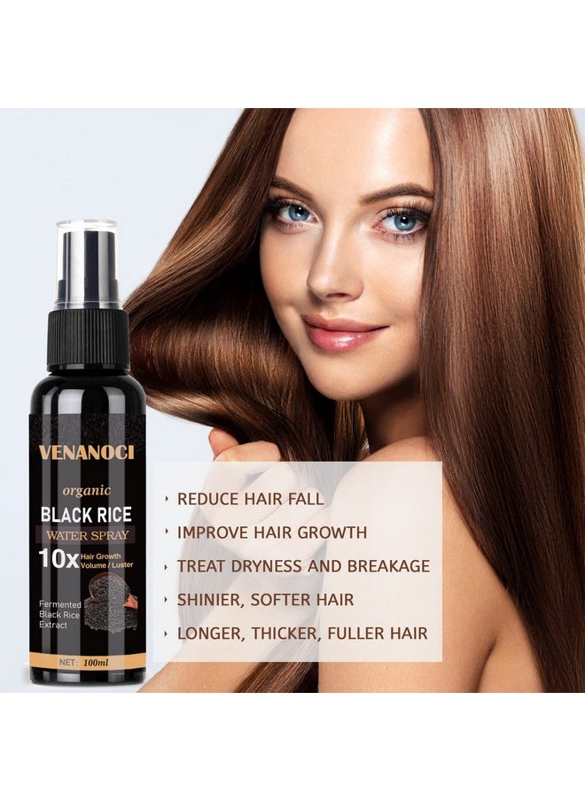 Venanoci Hair Growth Serum, Rice Water Spray for Women & Men Treatment For Hair Loss, Damaged Dry Hair, Hair Regrowth for Thicker Longer Fuller Hair with Castor oil Ginger