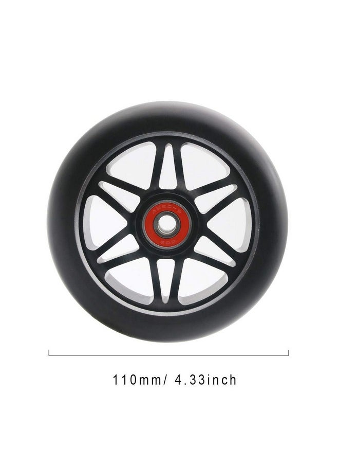Z-FIRST 2Pcs 110mm Pro Scooter Wheels with ABEC 9 Bearings Fit for MGP/Razor/Lucky Envy/Vokul Pro Scooters Replacement Wheels