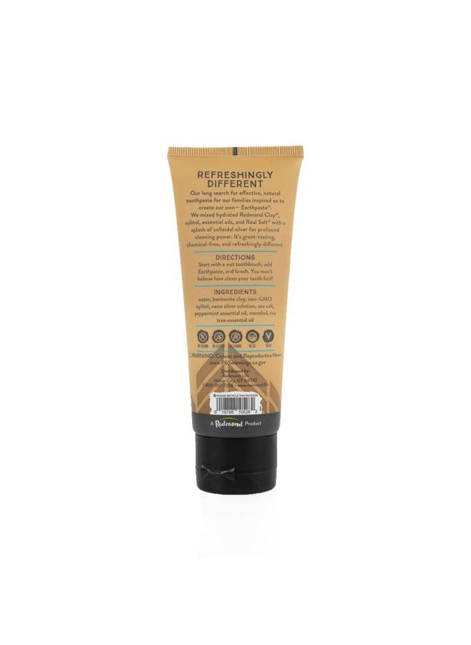 Redmond Earthpaste - Natural Non-Flouride Toothpaste, Peppermint, 4 Ounce Tube (1 Pack)