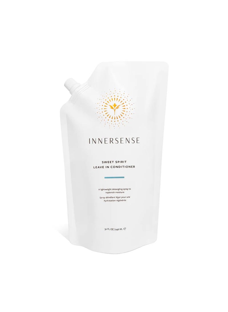 INNERSENSE Organic Beauty  Natural Sweet Spirit LeaveIn Conditioner  NonToxic CrueltyFree Clean Haircare Refill Pouch 32 fl oz  946 ml