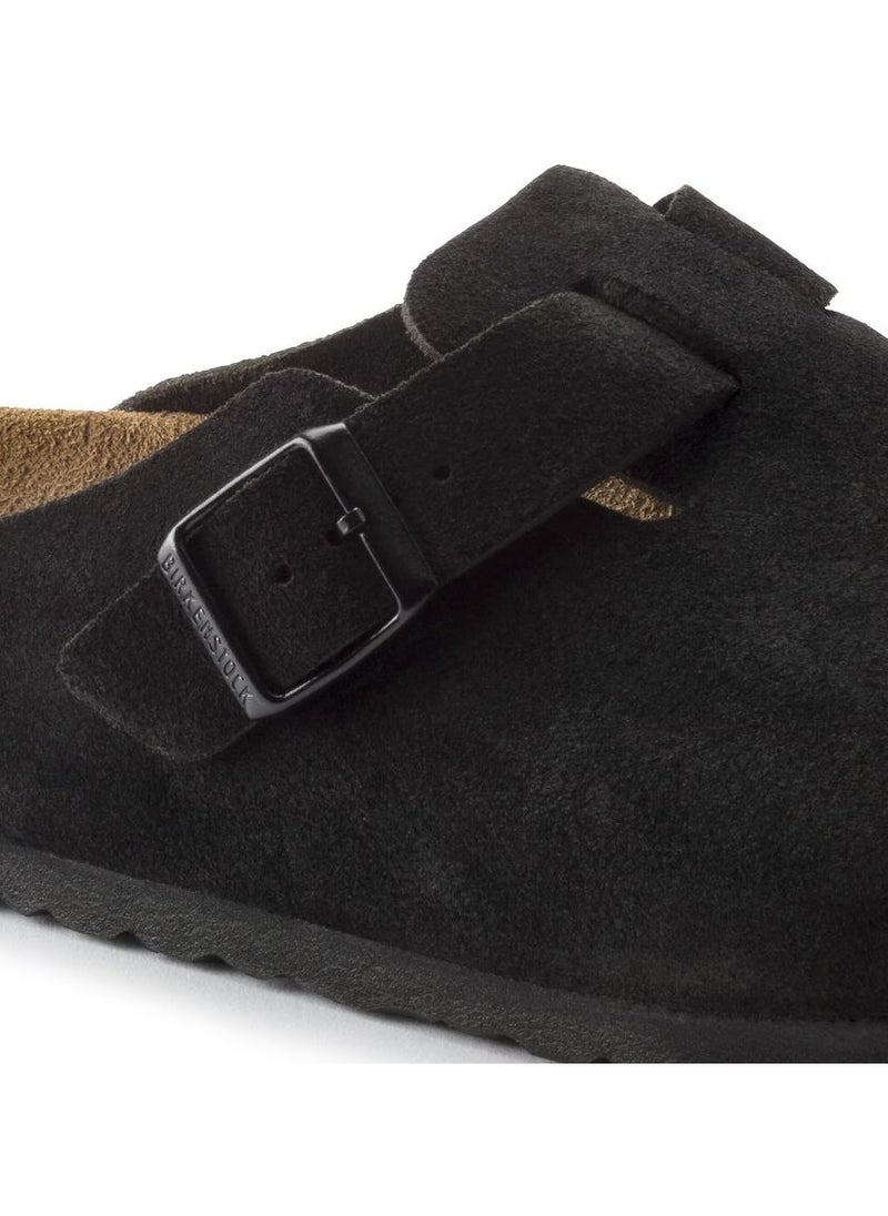Boston Soft Footbed Suede Leather - Black