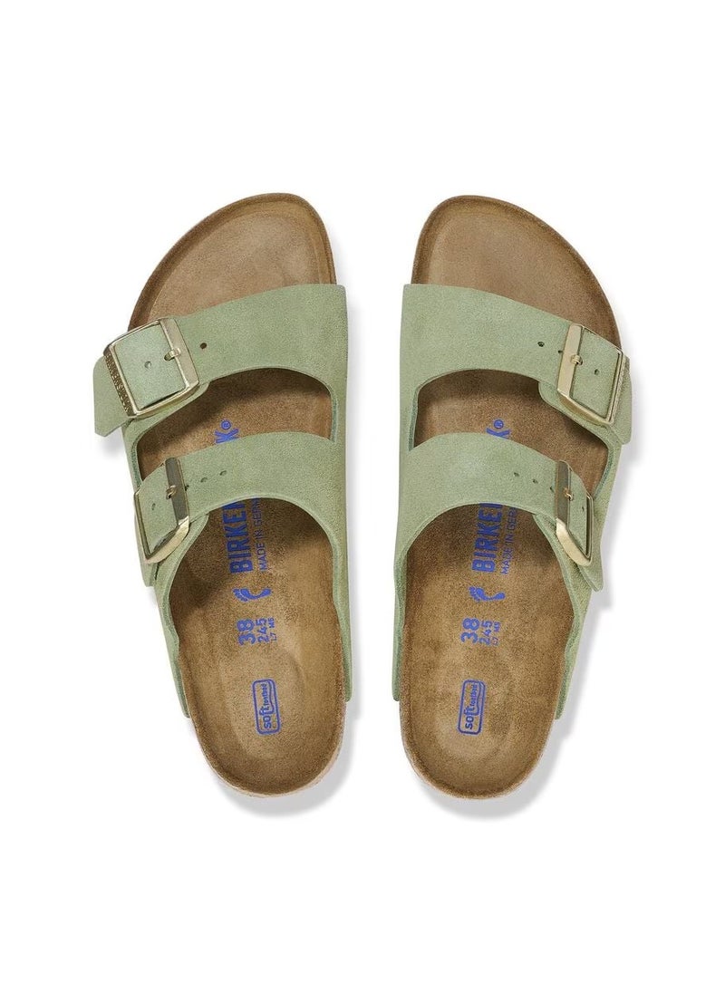 Arizona Soft Footbed Suede Leather - Green Tea