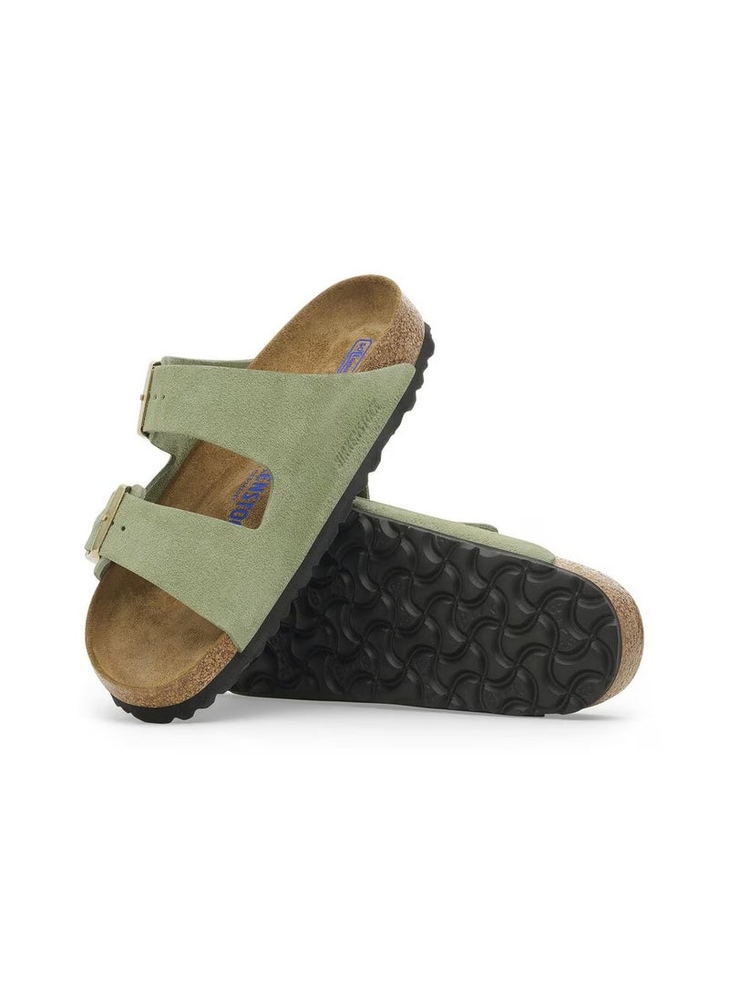 Arizona Soft Footbed Suede Leather - Green Tea