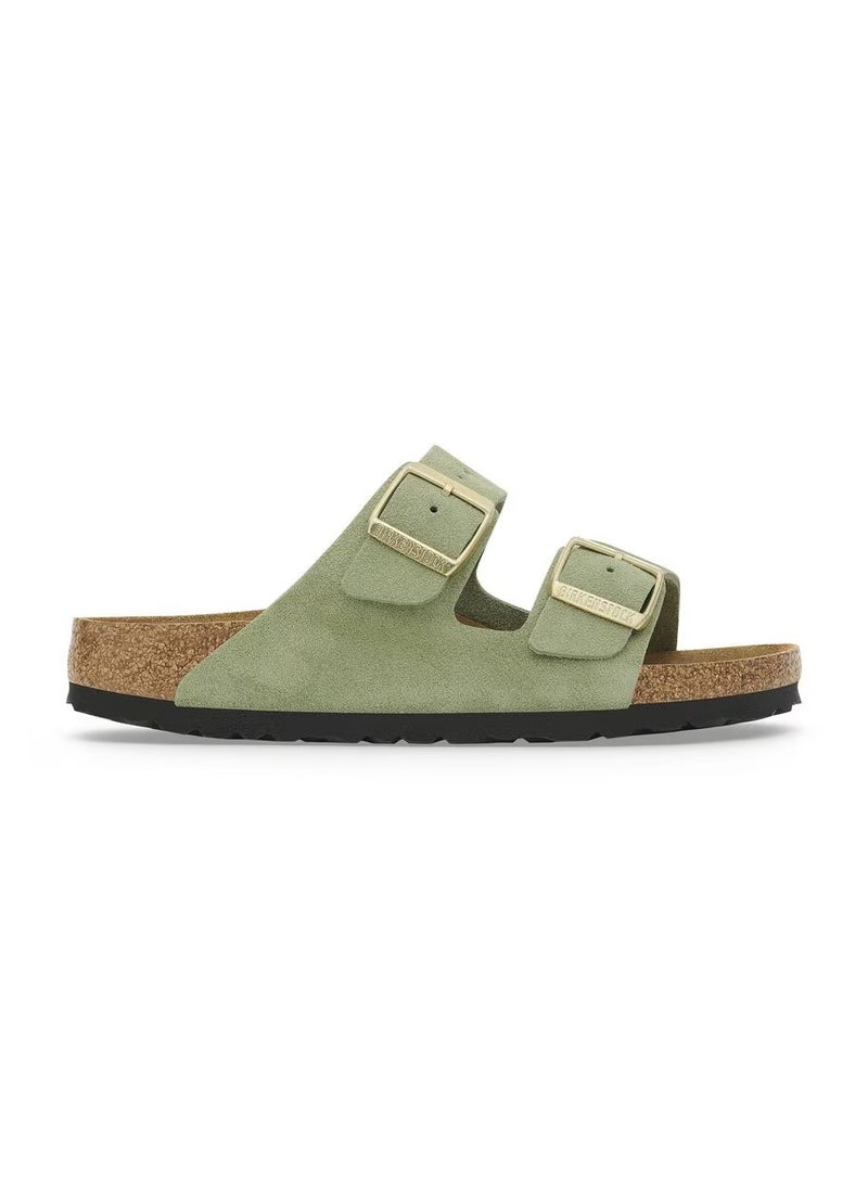 Arizona Soft Footbed Suede Leather - Green Tea