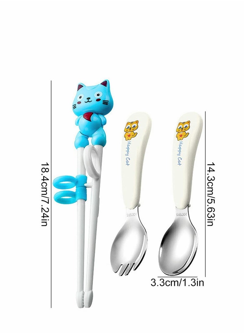 Kids Training Chopsticks, 1 Pair Children, Easy to Use Right Learning for Beginners, Anti-Dislocation Buckle Design, Includes Portable Box