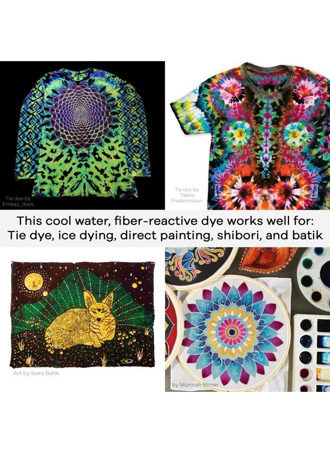 Procion Tie Dye Powder Brilliant Orange 2/3oz Jar - Powder Dye for Tie Dye - Permanent & Washfast Powder Tie Dye - Use as Ice Tie Dye Powder, Cold Water Dye for Fabric & Clothing Dye