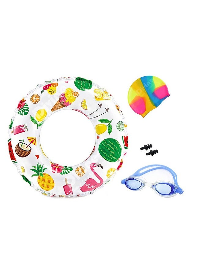 Royals Pool Party Swimming Ring Swim Tube for Kids Swimming Learning Ring for Girls and Boys Swimming Tube Inflatable Swim Ring (Swim Combo + Ring 24INCH)