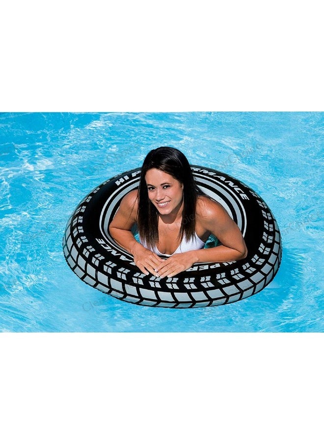 ClearChoice:- Adults Big Swimming Ring Giant Tire Inflatable Floating Swimming Tube Tyre Adult Swimming Ring(Multi Color)(9 + Years Up)(Size - 36''inch)(1 PIS)
