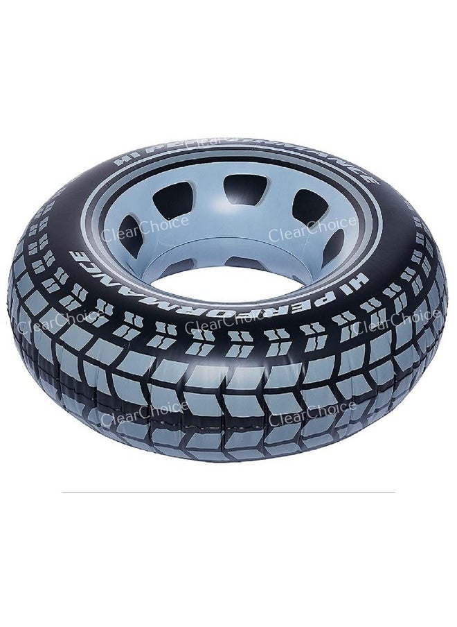 ClearChoice:- Adults Big Swimming Ring Giant Tire Inflatable Floating Swimming Tube Tyre Adult Swimming Ring(Multi Color)(9 + Years Up)(Size - 36''inch)(1 PIS)