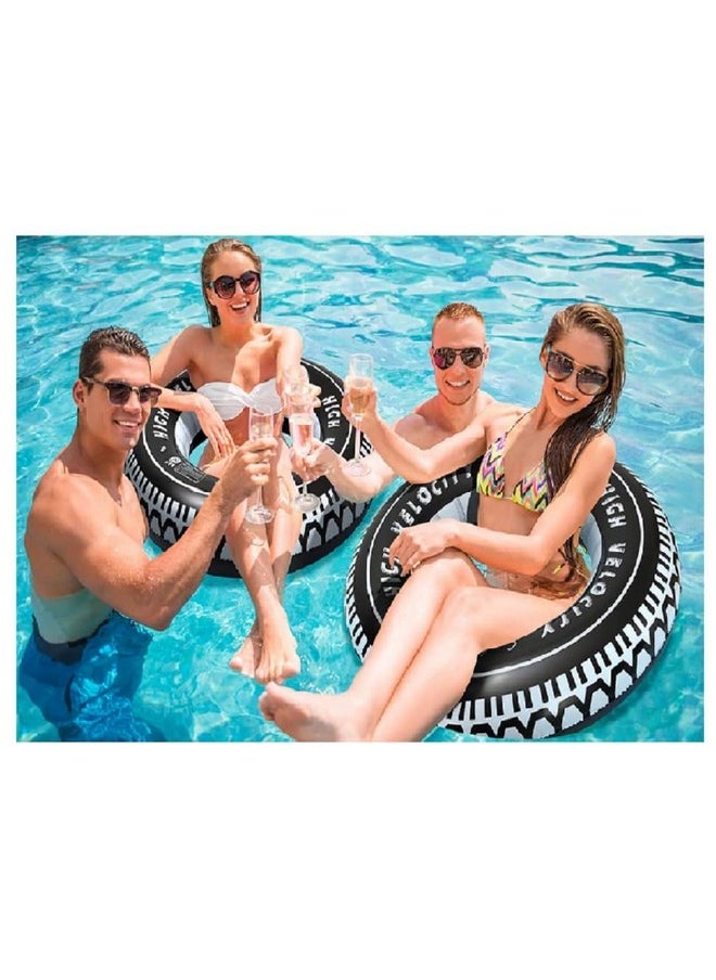 ClearChoice:- Adults Big Swimming Ring Giant Tire Inflatable Floating Swimming Tube Tyre Adult Swimming Ring(Multi Color)(9 + Years Up)(Size - 36''inch)(1 PIS)