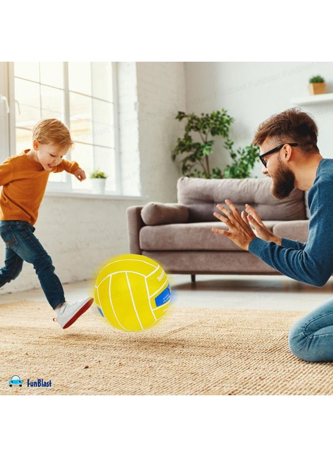 FunBlast Ball for Kids - Beach Volleyball, Football for Kids, Volleyball for Kids, Soccer Ball for Kids, Inflatable Ball for Kids 2 Years, Rubber Ball for Kids (Yellow)