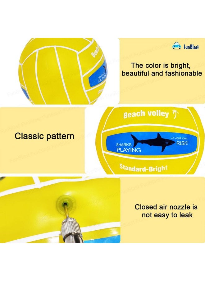 FunBlast Ball for Kids - Beach Volleyball, Football for Kids, Volleyball for Kids, Soccer Ball for Kids, Inflatable Ball for Kids 2 Years, Rubber Ball for Kids (Yellow)
