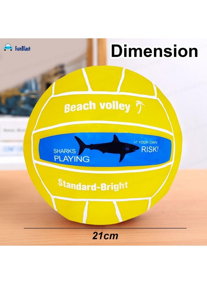 FunBlast Ball for Kids - Beach Volleyball, Football for Kids, Volleyball for Kids, Soccer Ball for Kids, Inflatable Ball for Kids 2 Years, Rubber Ball for Kids (Yellow)