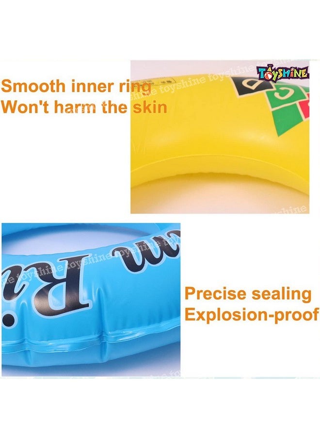 Toyshine 50cm Swim Pool Rings, Baby Pool, Swimming Rings for Kids, Inflatable Tubes, Summer Fun Water Toys for Kids, Party Fun, Beach Outdoor Party Supplies - Pack of 2- B