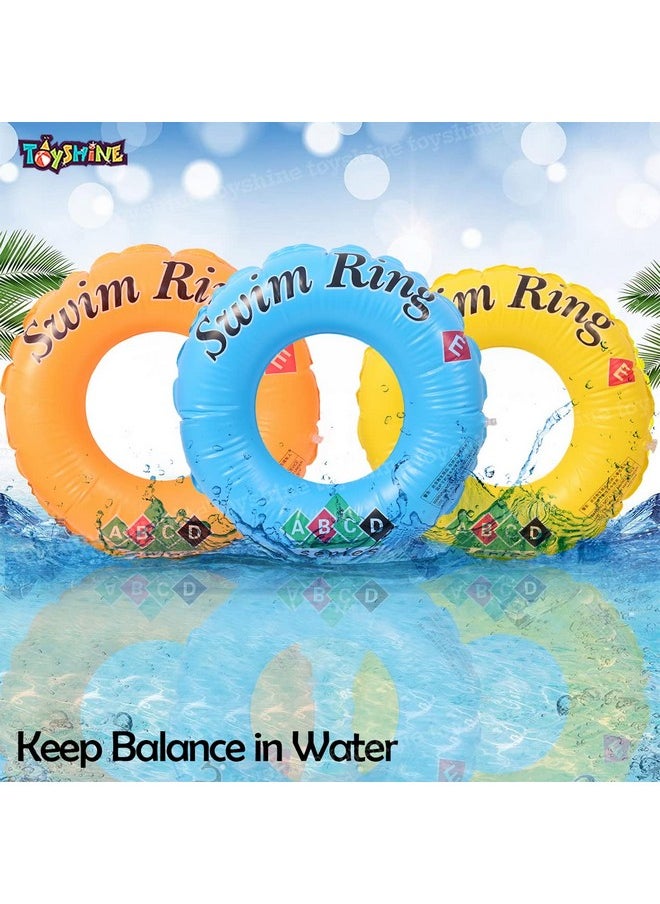 Toyshine 50cm Swim Pool Rings, Baby Pool, Swimming Rings for Kids, Inflatable Tubes, Summer Fun Water Toys for Kids, Party Fun, Beach Outdoor Party Supplies - Pack of 2- B