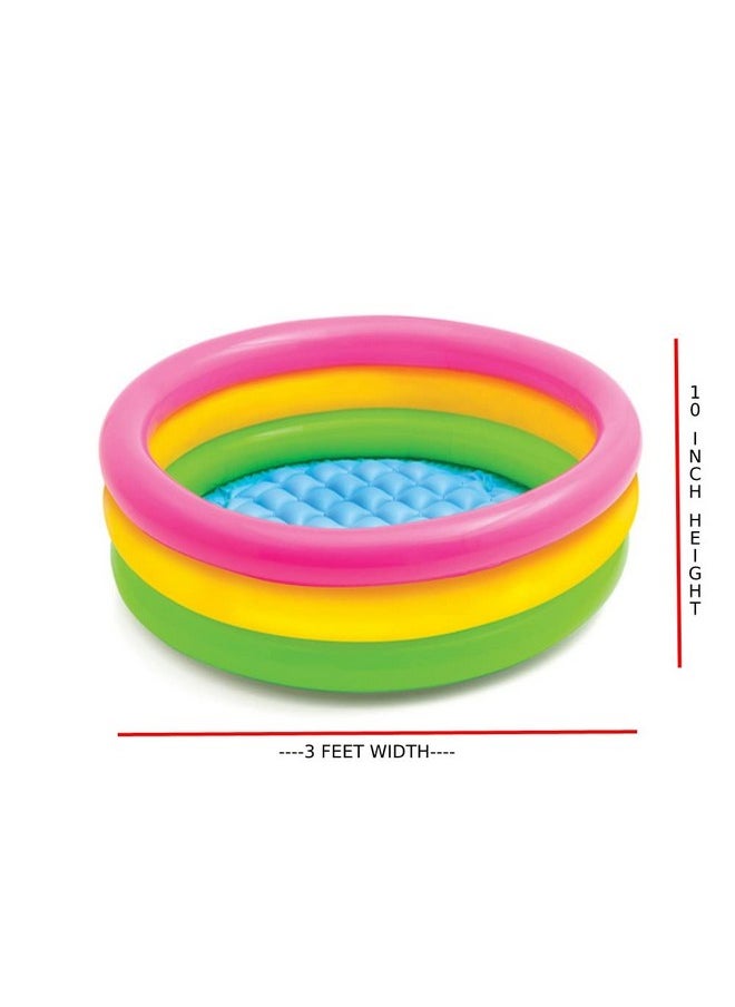 Toyshine 3 Feet Inflatable Kids Pool Bath Pool Tub, Summer Water Fun Bathing Tub Toy for Kids - 34x 10 Inches