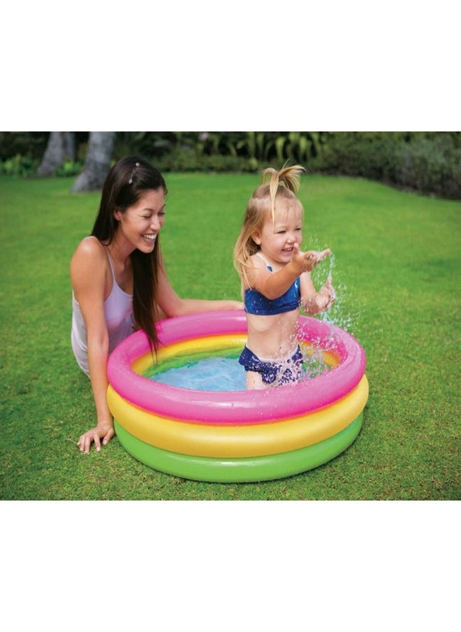 Toyshine 3 Feet Inflatable Kids Pool Bath Pool Tub, Summer Water Fun Bathing Tub Toy for Kids - 34x 10 Inches