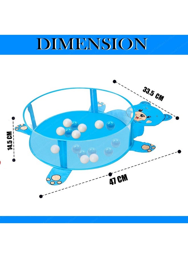FunBlast Kids' Ball Pit - Inflatable Pool with 50 Balls, Tent House (Blue) - Ages 2+