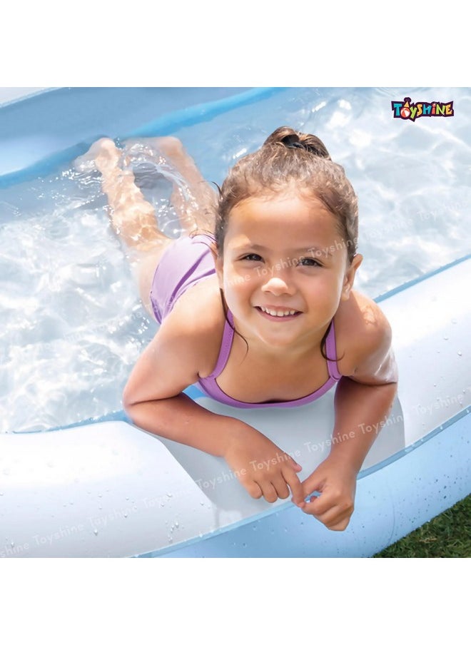 Toyshine Big Size Inflatable Rectangular Baby Bath Tub Cum Swimming Pool Play Centre Toy for Kids - 166 x100 x 25cm