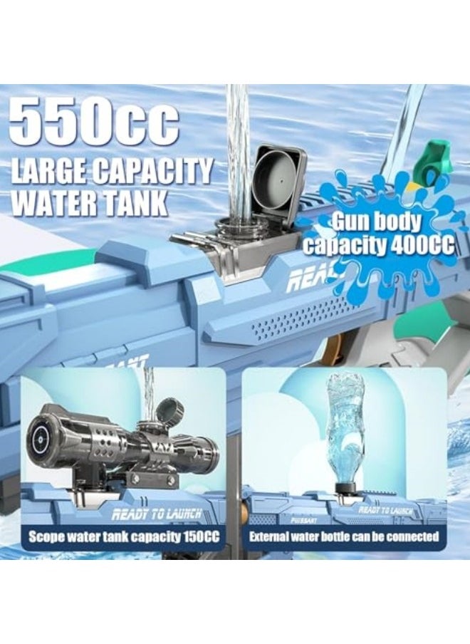 Kids Electric Water Blasters, High Pressure Water Blasters Electric Powerful Squirt Blasters, Automatic Large Capacity Water Blasters for Kids & Adults Summer Pool Beach Party
