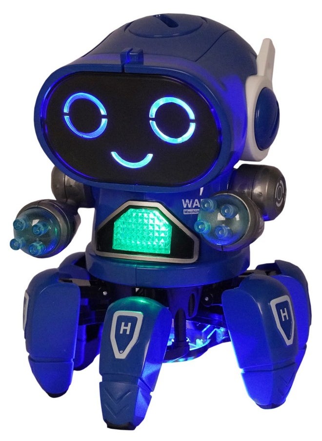 Goyal's Bot Robot Octopus Style | Colorful Lights and Music | All Direction Movement | Dancing Robot Toys for Kids | (Blue)