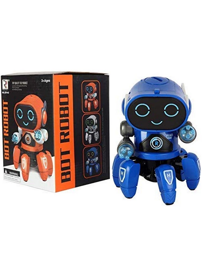 Goyal's Bot Robot Octopus Style | Colorful Lights and Music | All Direction Movement | Dancing Robot Toys for Kids | (Blue)