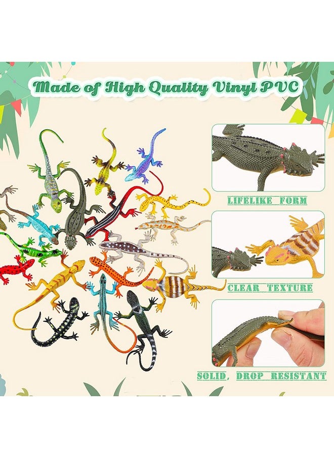 FunBlast Reptile Animal Toys for Kids, Reptiles Toys for Kids, Lizard Toy for Kids, Artificial Reptile Lizard Animal Figures for Kids Education Toy, Rubber Reptile Toys Set for Children, Chipkali Toy
