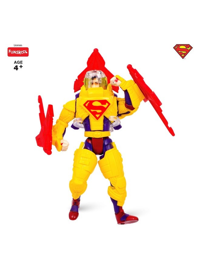 Funskool-Lunar Combat Superman,Classic Action Figures with Articulation,6 inches,collectible,for 4 year Old Kids and above,Toy