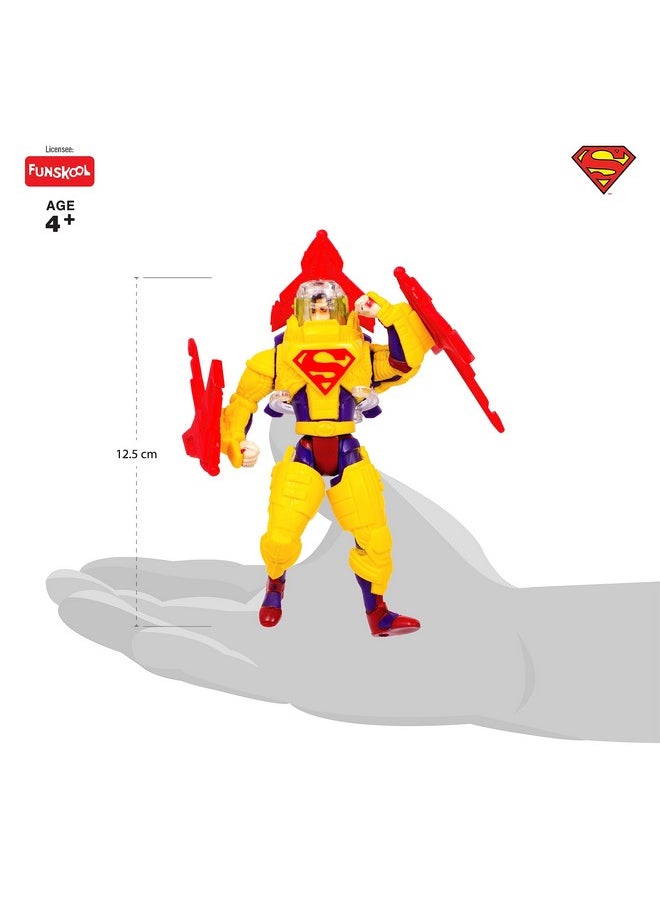 Funskool-Lunar Combat Superman,Classic Action Figures with Articulation,6 inches,collectible,for 4 year Old Kids and above,Toy