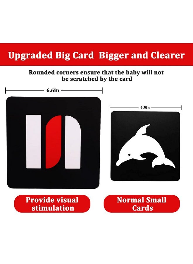 SNOWIE SOFT® Black RedFlash Cards for Infants, 16 Pictures 5.5 x 5.5 Inch Designed Contrast Cards for Newborn Baby Toys with High Contrast (3-6 Months)